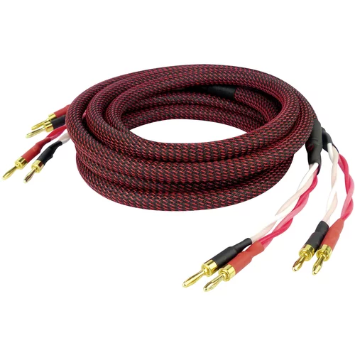 Dynavox 207297 avdio priključni kabel [2x banana moški konektor - 2x banana moški konektor] 2 m črna/rdeča, (20431973)