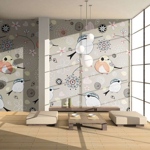  Tapeta - Natural pattern with birds 300x231 Cijene
