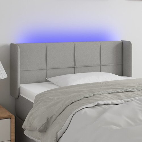 vidaXL LED uzglavlje svjetlosivo 83x16x78/88 cm od tkanine Cijene