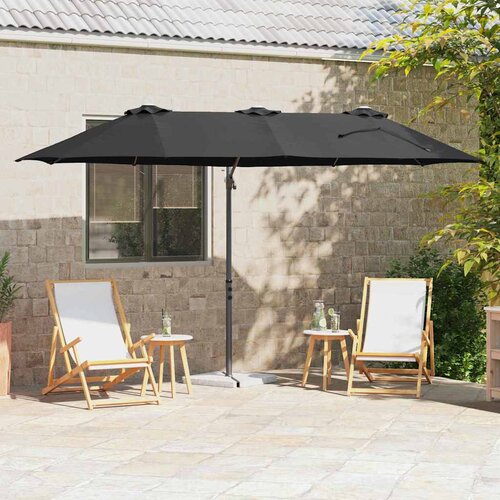  Suncobran Crna 372 x 198 x 243 cm Poliester i aluminij Cene