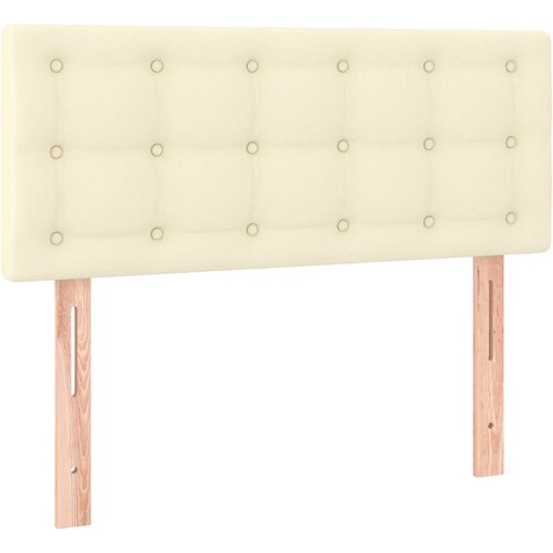  Krevet box spring s madracem LED krem 120x200cm od umjetne kože Slike