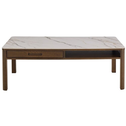 Actona Bež/tamno smeđi stolić za kavu s keramičkom daskom 70x130 cm Southampton &amp;ndash; Slike