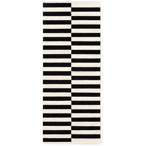 Hanse Home Crno-bijela obostrana/ručno rađena vunenia staza 80x200 cm Donna – Cijene