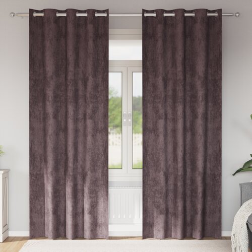 VidaXL Rjav Velvet zavese 2 kosa z očki 245x140 cm Slike