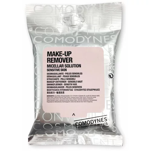 Comodynes Make-up Remover Micellar Solution maramice za skidanje šminke za osjetljivu kožu lica 20 kom