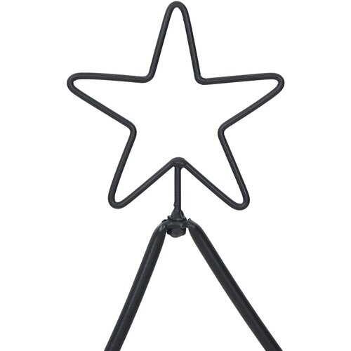  božićna jelka s stalakom Crna 150 cm Čelik Slike