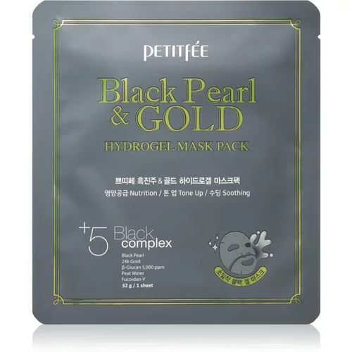 Petitfée Black Pearl & Gold intenzivna hidrogelna maska z 24-karatnim zlatom 32 g