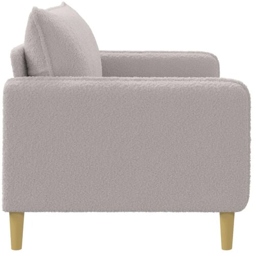  XXL fotelja Svjetlosiva Boucl&amp;eacute; - Svjetlosiva 110 cm Slike