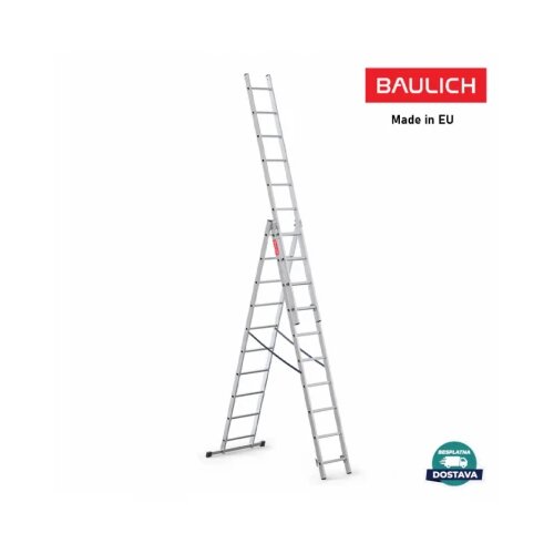 Baulich 3x10 Trodelne Aluminijumske Merdevine PRO - 5,4m Cene