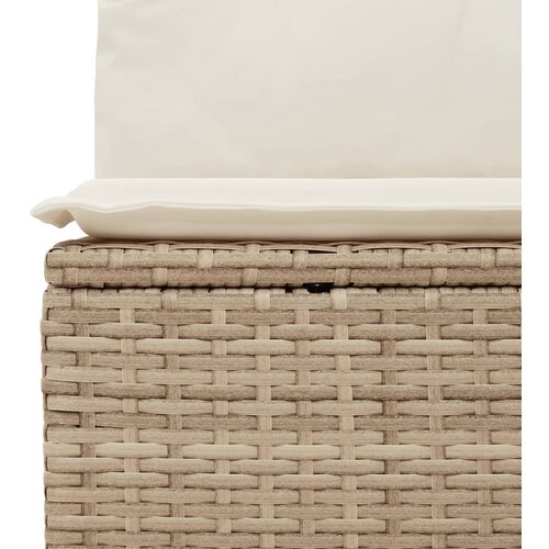  9-dijelni set vrtnih sofa s jastucima bež od poliratana 66 x 62 x 69 cm Slike