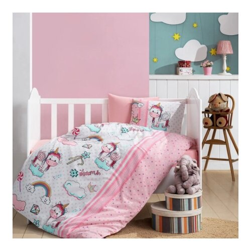 Dekordom posteljina cb baby line - flanel - unicorn ( 045324 ) Slike