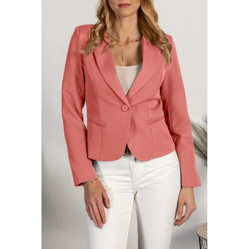 Fenzy Blazer S Klasičnim Ovratnikom Softina, Losos Slike