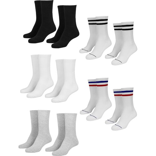 Urban Classics Accessoires Sports Socks 10-Pack blk/wht/gry+wht/nvy/rd+wht/blk Slike