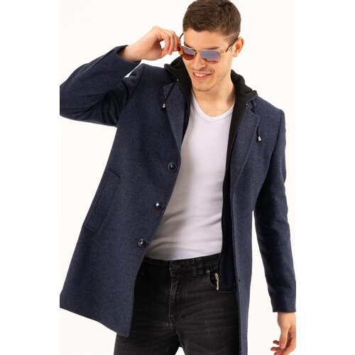 Dewberry PLT8376 MEN&amp;#039;S COAT-PATTERNED NAVY BLUE Slike