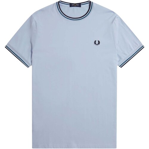 Fred Perry Majice &amp;amp; Polo majice Fp Twin Tipped T-Shirt Modra Slike