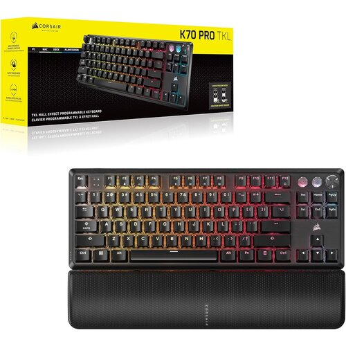 Corsair Gaming tastatura K70 PRO TKL Tenkeyless Magnetic-Mechanical Gaming Keyboard, Backlit RGB LED, MGX v2, Black ABS DS Keycaps, (CH-911911G-NA), Crna Cene