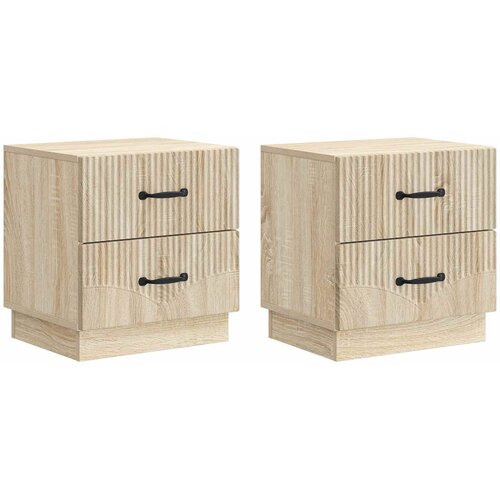 vidaXL Nočna omarica s predalom 2 pcs Sonoma hrast 43 x 34,5 x 44,5 cm, (5000233648) Cene