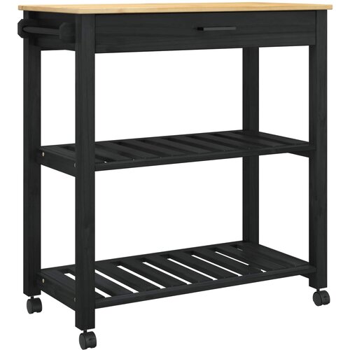  Kuhinjski kolica MONZA Crna 84 x 40 x 88,5 cm Slike