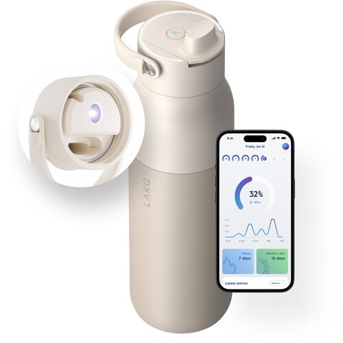 LARQ PureVis 2 Daily usage, Fitness, Hiking, Sports 1000 ml Stainless steel Beige, White Slike