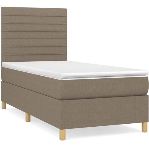 vidaXL Box spring postelja z vzmetnico taupe 80x200 cm blago, (20897157) Cene