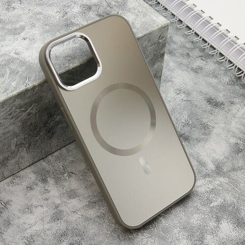  Maska COLOR METAL MagSafe za iPhone 15/ srebrna Cene