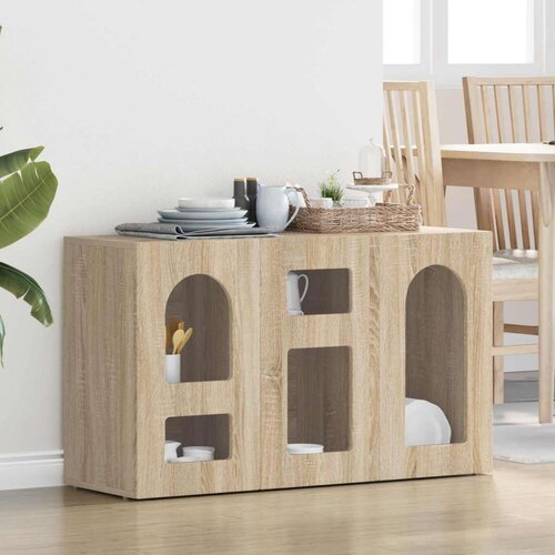  Strani šal Sonoma hrast 100 x 35 x 59 cm Konstruiran les, (5000107582) Cene