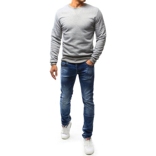 DStreet Gray men&amp;#039;s sweatshirt without hood BX4822 Slike