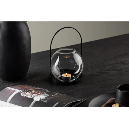 Venture Home svjetiljka za svijeću (lantern) Flora ⌀22 cm, crna Cene