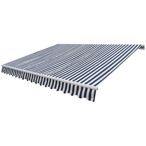vidaXL zložljiva tenda z motorjem 400 cm modro/bela Cene