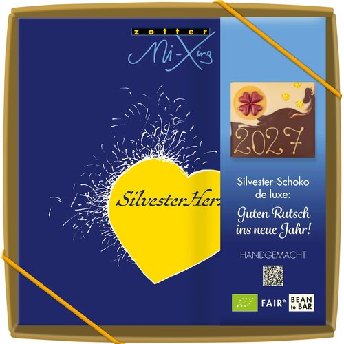 Zotter Schokoladen Bio MiXing - silvestrska čokolada de Luxe: "Srečno novo leto!" - 125 g Cene