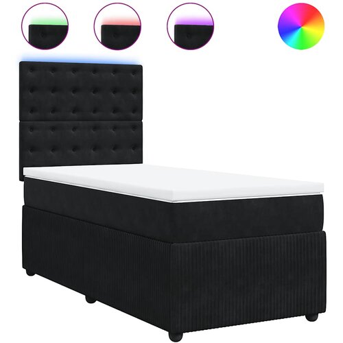 Box spring krevet s madracem crni 90x190 cm bar&amp;scaron;unasti Slike