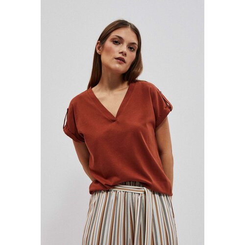 Marisse Women&amp;#039;s T-Shirt L-Ts-4076 Brown Slike