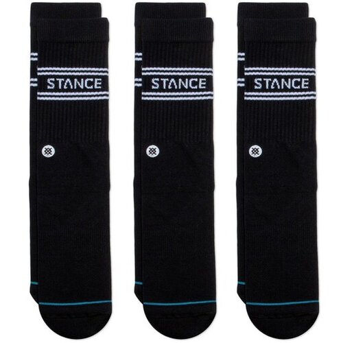 Stance Nogavice crew basic 3 pack crew black Slike