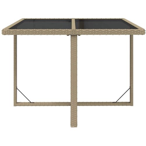  9-dijelni vrtni blagovaonski set od poliratana s jastucima bež 109 cm table length Slike