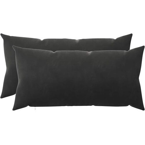  Presvlaka za jastuk 2 pcs HEERLEN Crna 40 x 70 cm Baršun Cene