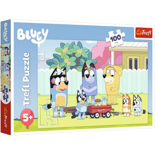 Puzzle 100pcs. Bluey&amp;#039;s Merry World Trefl 16471 Slike