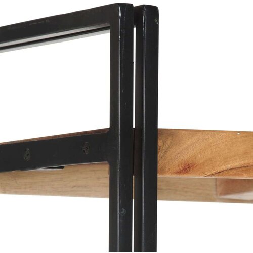 VidaXL knjižna omara 5-nadstropna 90x30x180cm trden akacijev les Slike