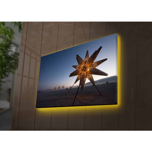 Wallity Slika sa LED osvetljenjem 4570DACTBURN-003, 45x70 cm Cene