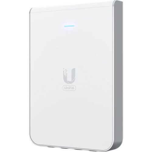 Ubiquiti UniFi6 In-Wall. Wall-mounted WiFi 6 access point with a built-in PoE switch. Slike