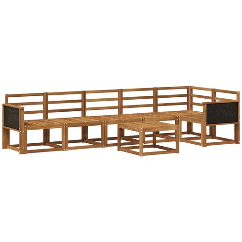 vidaXL Zunanja garnitura za sedenje 7 pcs Naravna Masiven les akacije, (5000280722) Cene