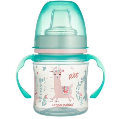 Canpol BABIES SOLJA SA DRSKAMA KOJE SVETLE U MRAKU 6M+ "EXOTIC ANIMALS" - 120ml - GREEN Cene