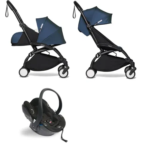 BABY ZEN kolica 3u1 YOYO² frame black, iZi Go Modular X1 by BeSafe air france blue 595102, 595507, 595307, 595601