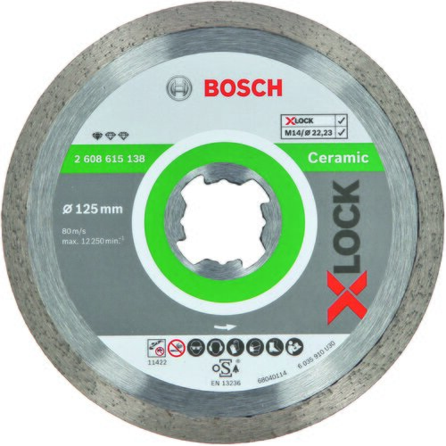 Bosch x-lock standard for ceramic dijamantska rezna ploča 125x22,23x1,6x7 2608615138, 125 x 22,23 x 1,6 x 7 mm Cene