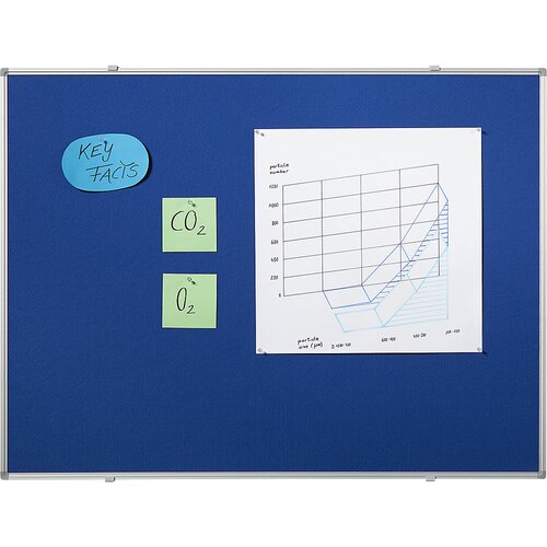 eurokraft basic Tabla za pritrjevanje z bucikami, prevleka iz blaga, modra, ŠxV 900 x 600 mm Cene