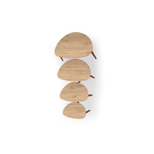 Hanah home Club set stolova Nora, 4 dijela, boja hrasta Slike