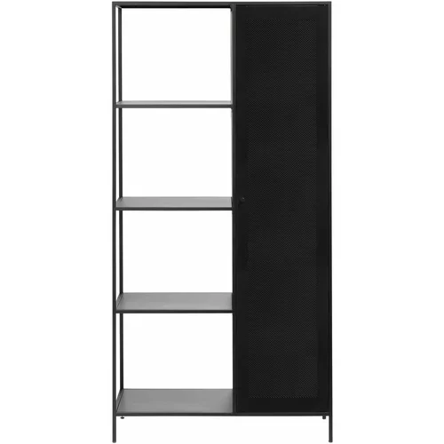 Unique Furniture Crna metalna polica za knjige 90x180 cm Malibu -