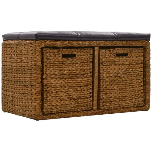  Klupa s 2 ko&amp;scaron;are od morske trave 71 x 40 x 42 cm smeđa Slike