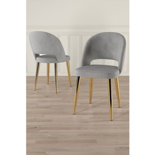 Hanah home Pane - Grey, Gold GreyGold Chair Set (6 Pieces) Cene