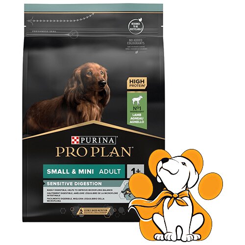 Purina Pro Plan small&Mini Adult Sensitive Digestion 3kg, Granule sa Jagnjetinom Slike