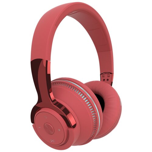 INF Barvne over-ear Bluetooth slu&scaron;alke 40mm, RGB luč, 24h predvajanja Red, (5000296268) Cene